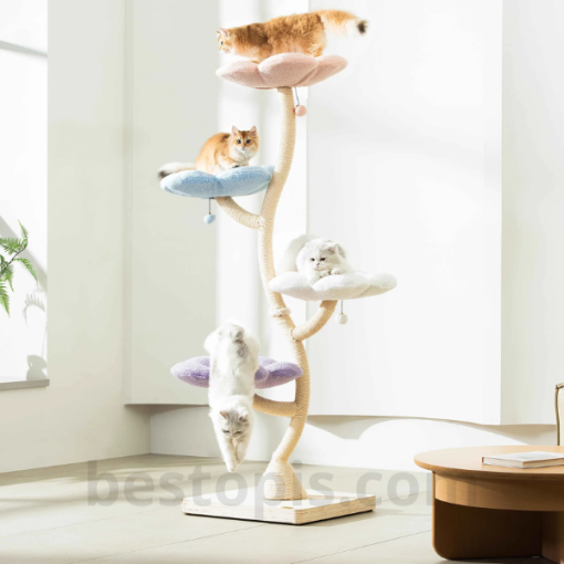 Cat Tree with Built-in Desk