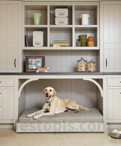 Wardrobe with Built-in Pet Bed