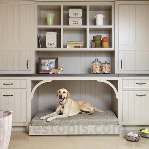 Wardrobe with Built-in Pet Bed