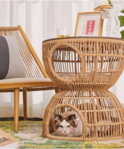 Coffee Table with Hidden Pet Bed