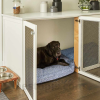 Desk with Integrated Pet Shelter