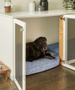 Desk with Integrated Pet Shelter