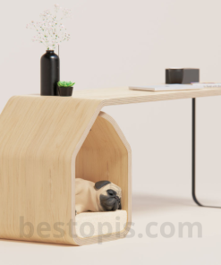 Desk with Integrated Pet Shelter