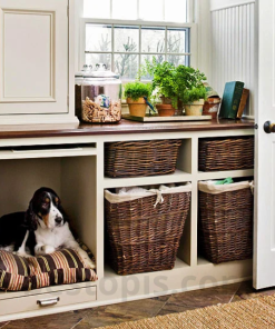 Storage Cabinet with Pet Bed