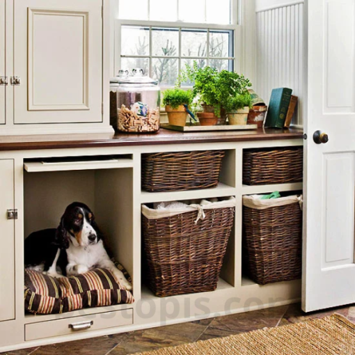 Storage Cabinet with Pet Bed