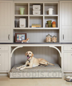 Storage Cabinet with Pet Bed