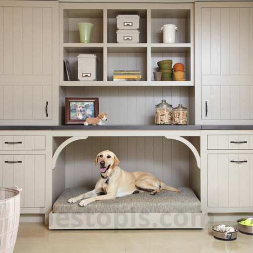 Storage Cabinet with Pet Bed