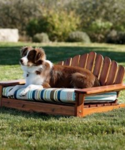 Outdoor Bench with Built-in Pet Bed