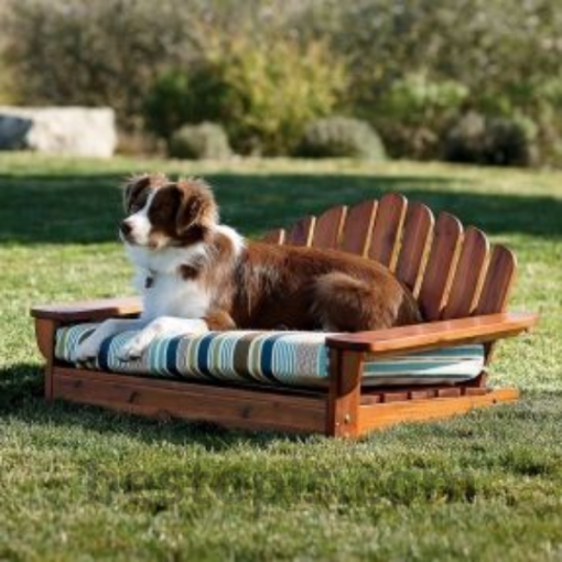 Outdoor Bench with Built-in Pet Bed