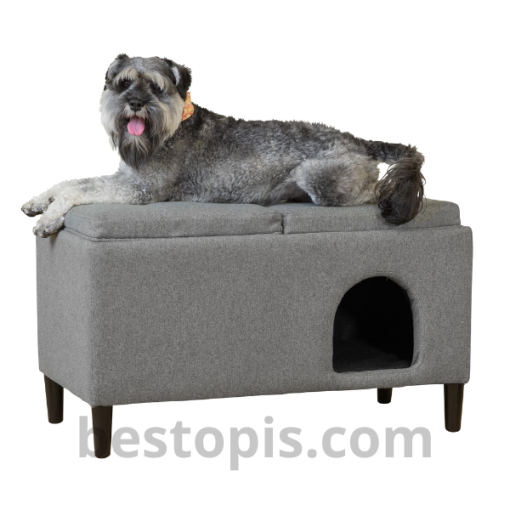 Ottoman with Integrated Pet Compartment